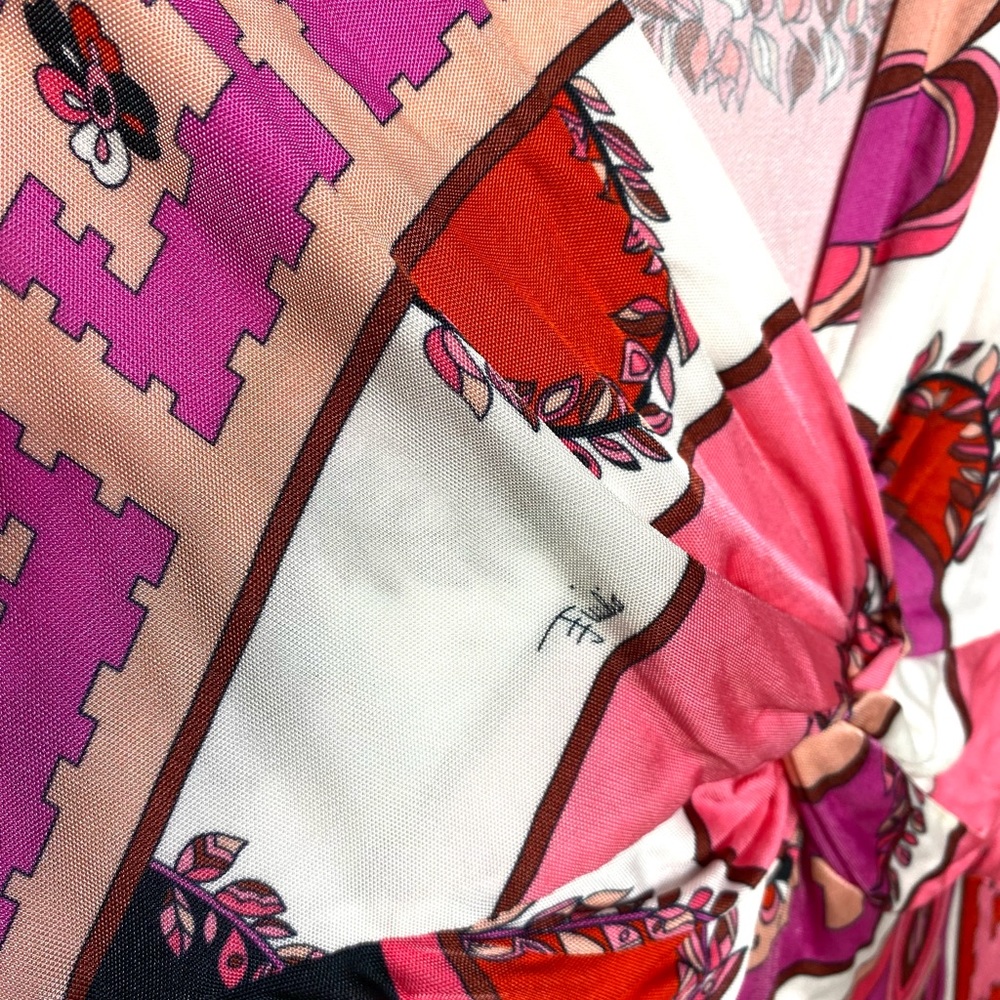 Emilio Pucci white pink red geometric print dress - Picture 11 of 16